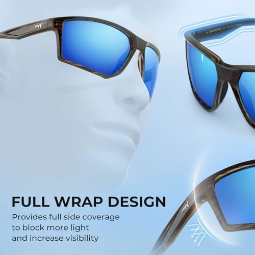 KastKing Osage Polarized Sport Sunglasses for Men and Women, Ideal for Driving Fishing Cycling Running, UV Protection