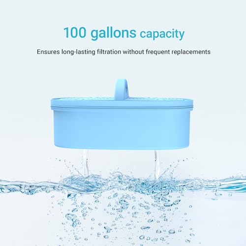 Alkaline Filters Replacement for All Waterdrop Pitcher Filtration System, Fits Waterdrop WD-PF-AL, Reduces PFOA/PFOS, Chlorine, Last Up to 100 Gallons,2 Pack, AQUA CREST