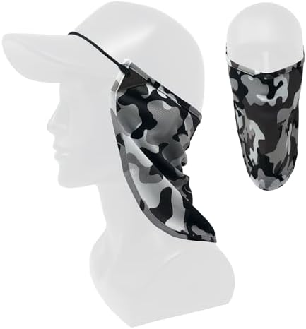 UV Sun Protection Neck Drape Adjustable Multifunctional 2 in 1 Face Covering for Outdoor Fishing - Unisex