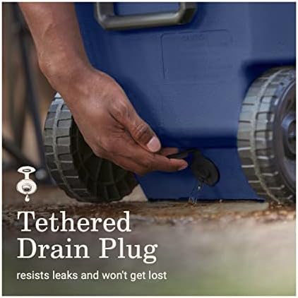 Coleman Classic Series Insulated Portable Wheeled Cooler, Leak-Resistant Outdoor Hard Cooler Keeps Ice up to 5 Days, 100-Quart