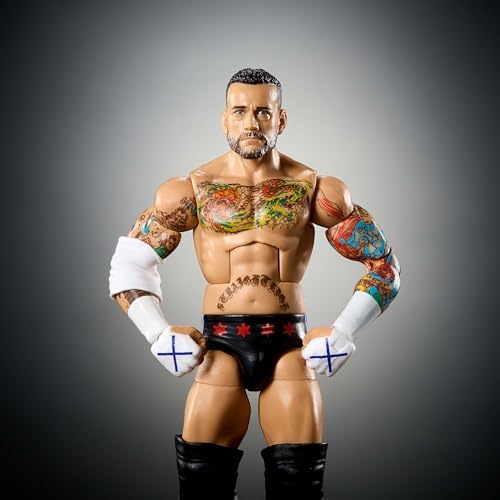 Mattel WWE Elite Action Figure & Accessories, Series #115 6-inch Collectible CM Punk with 25 Articulation Points & Swappable Hands