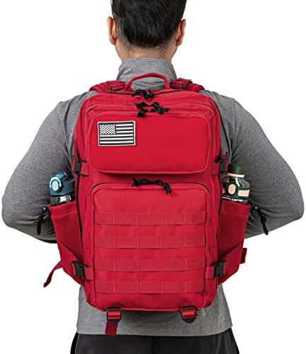 QT&QY 25L/35L/45L Military Tactical Backpack For Men Molle Daypack 3 Day Bug Out Bag Hiking Rucksack With Bottle Holder