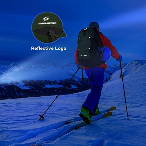 Maelstrom Hiking Backpack,Camping Backpack,40L Waterproof Hiking Daypack with Rain Cover,Lightweight Travel Backpack,Green