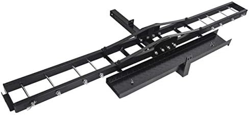 600LBS Steel Motorcycle Scooter Dirtbike Carrier Hauler Hitch Mount Rack Ramp Anti Tilt