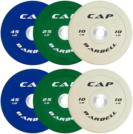 CAP Barbell 2-Inch Olympic Bumper Plate Weight Set | 100-370 lbs | Multiple Options