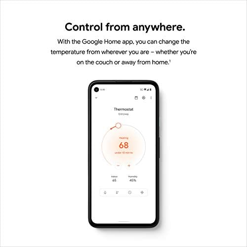 Google Nest Thermostat - Smart Thermostat for Home - Programmable Wifi Thermostat - Fog