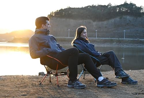 MARCHWAY Lightweight Folding Camping Chair, Stable Portable Compact for Outdoor Camp, Travel, Beach, Picnic, Festival, Hiking, Backpacking, Supports 330Lbs (Blue)