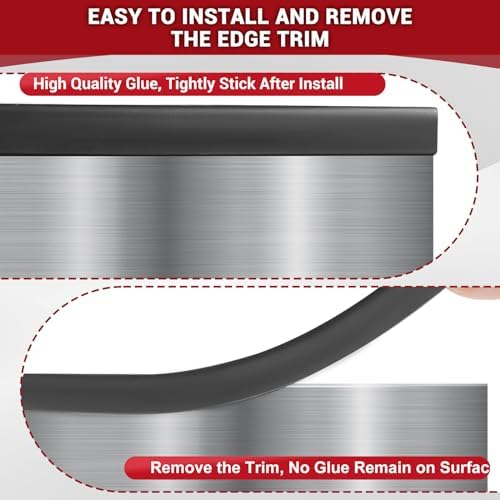 EPDM Rubber Edge Trim, 1/8" Self Adhesive, Black, 20Ft, Fit for 3/32"-5/32" Width Edge, Weather Resistant, Easy to Cut, Bend, Install and Remove