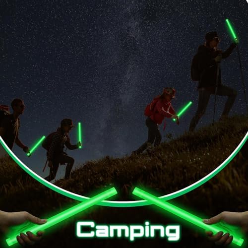 Lewtemi 10 Pcs 14 Inch Large Glow Sticks Christmas Jumbo Sticks Big Glow Stick Giant Light Stick Emergency Light Stick for Camping Accessories, Survival Kit