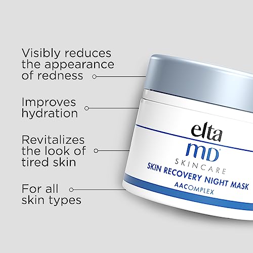 EltaMD Skin Recovery Overnight Face Mask, Moisturizer Cream Night Mask for Face & Neck, Safe for Sensitive Skin, 1.7 oz Jar