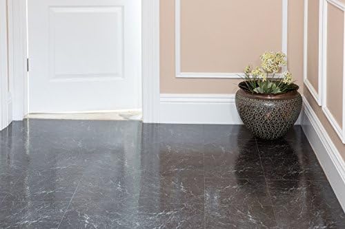 Achim Home Furnishings FTVMA40920 Nexus Vinyl Tile, Marble Black with White Vein, 20 count(pack of 1), 12 inch x 12 inch