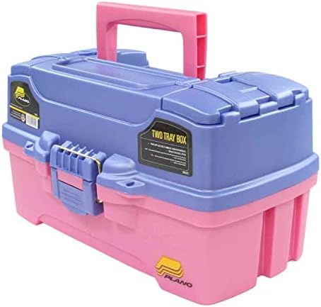 Plano 2-Tray Tackle Box with Dual Top Access, Periwinkle/Pink, One Size (620292)