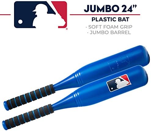 Franklin Sports MLB Jumbo Kids Plastic Baseball Bat - Backyard Bat with Large Barrel for Toddlers - Fat Plastic Bat