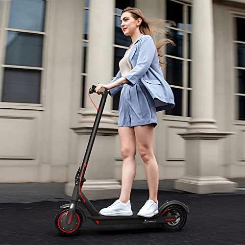VOLPAM Electric Scooter, 350W/500W, 8.5"/10" Tires, 12/21/28 Miles Range, 16/19/22Mph, Folding E-Scooter with Dual Braking