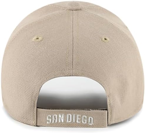47 MLB Khaki White Primary Logo MVP Adjustable Hat, Adult One Size Fits All