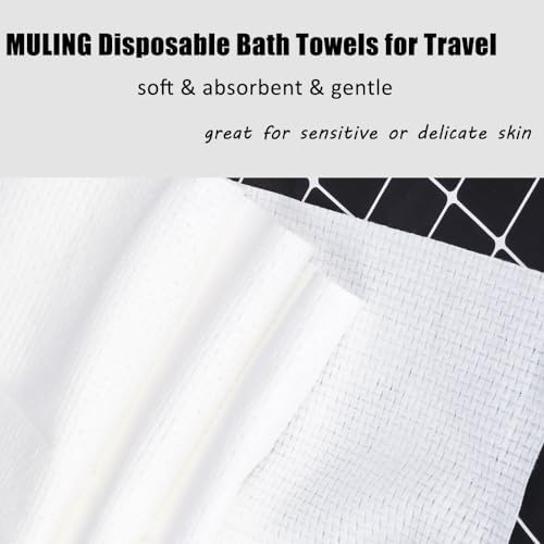Disposable Bath Towels 5 PCS Large Portable Bath Towels for Travel,55 x 27.5 inch Soft Big Body Towel,Washcloth for Hiking Camping Hotel Bathroom, Individually Packed
