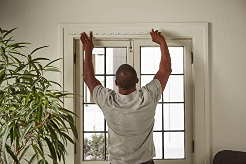 Duck MAX Strength Window Insulation Kit, Winter Window Seal Kit Fits up to 5 Windows, Heavy Duty Shrink Film Cuts to Size for Easy Indoor Installation, Window Tape Included,62 In. x 210 In., Clear