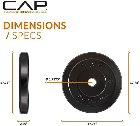 CAP Barbell Rubber Olympic Bumper Plate | Multiple Options/Colors
