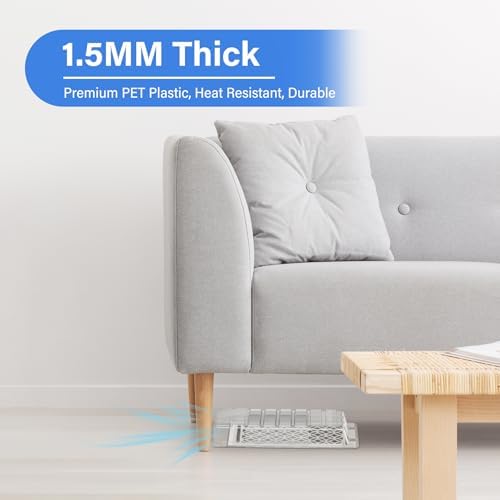 Sideways Vent Extender for Under Furniture, Air Floor Vent Deflector Fits Vents 3" - 6" Wide (2PCS)