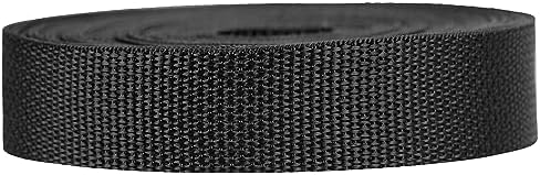 Lightweight Polypropylene Webbing - Poly Strapping for Outdoor DIY Gear Repair, Pet Collars, Crafts – 1 Inch by 10, 25, or 50 Yards, Over 20 Colors