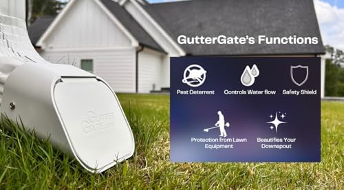 The Original GutterGate 3"x4" for Type-A Downspouts (White) (Made in The USA)