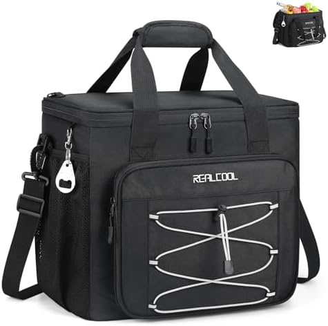 Soft Cooler Bag 35/45Can, Collapsible Cooler Insulated Leak Proof, Large Lunch Box for Men Women, Soft-Sided Cooler for Picnic, Grocery, Beach, Camping, Travel