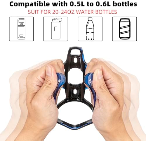 ROCKBROS Bike Water Bottle Holder Ultra-Light Bicycle Bottle Cages with Screws Tool, Universal Bike Cup Holder for Road MTB Mountain Bikes Cycling Accessories(2 Pack)