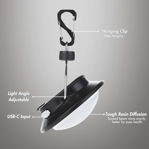 SUBOOS Gen 2 Pro 3000LM UFO Camping Lantern Rechargeable, Portable Tent Light, 200h Runtime, Waterproof for Camping, Canopy, Vendor, Emergency, Outage
