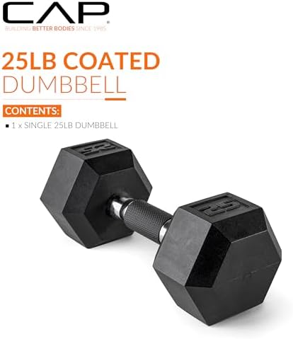 CAP Barbell Coated Hex Dumbbell Weight | Multiple Options