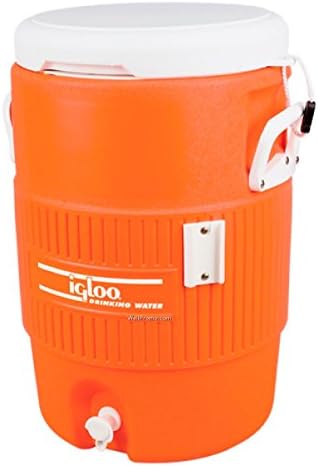 Igloo 5 Gallon Cooler with Seat Lid in Orange
