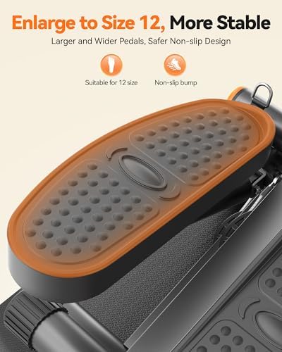 Niceday Steppers for Exercise, Mini Stair Stepper with Resistance Bands at Home Workout Equipment with 300LBS Loading Capacity, Hydraulic Fitness Stepper with LCD Monitor