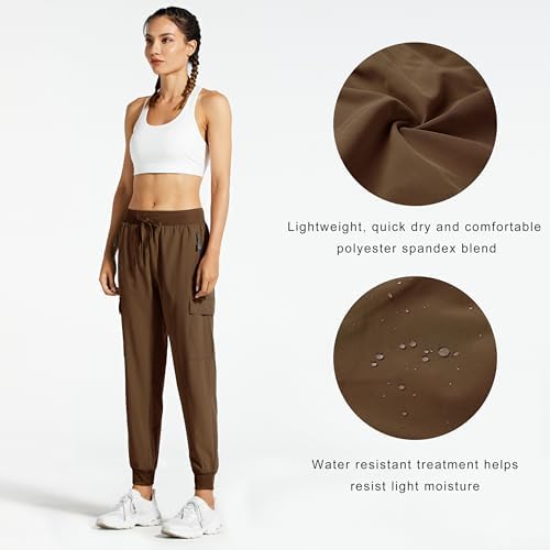 Libin Women's Cargo Joggers Lightweight Quick Dry Hiking Pants Athletic Lounge Casual Travel Petite/Regular/Tall
