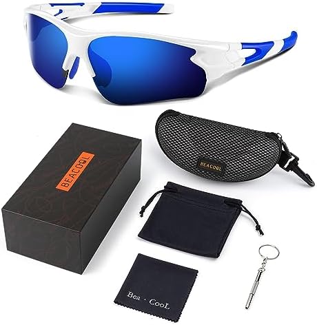 BEACOOL Polarized Sports Sunglasses for Men Women Youth Baseball Fishing Cycling Running Golf Motorcycle Tac Glasses UV400