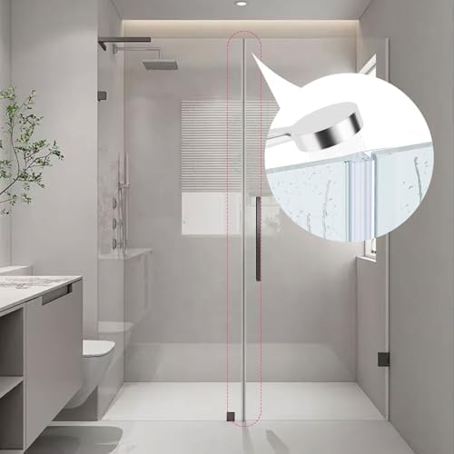 Flexible Glass Door Side Seal Strip 100 Inch Frameless Shower Door Side Sweep for 3/8 in Frameless Glass Door