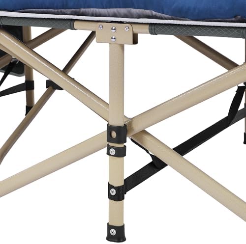 Yaheetech Folding Camping Cot Portable Outdoor Bed for Adults w/Mat & Storage Bag & Carry Bag, Heavy Duty Cots for Outdoor Travel & Office/Home Nap