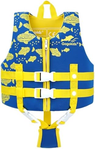 Gogokids Toddler Swim Vest, Kids Floaties – Boys & Girls Buoyancy Jacket, Swimming Aid for Pool & Beach, Fits 2-8 Years / 22-60 lbs
