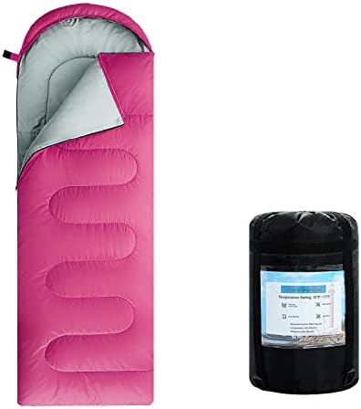 Sleeping Bags for Adults,Kids & Girls-Warm & Cold Weather Lightweight Waterproof Sleeping Bag Backpack with Compact Bag,Great for 3-4 Seasons Hiking,Camping and Outdoor Mountaineering