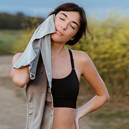 Hero Cooling Towel, Hiking, Sports, Yoga (Pack of 2) Ultra Soft Microfiber, 40 x 12