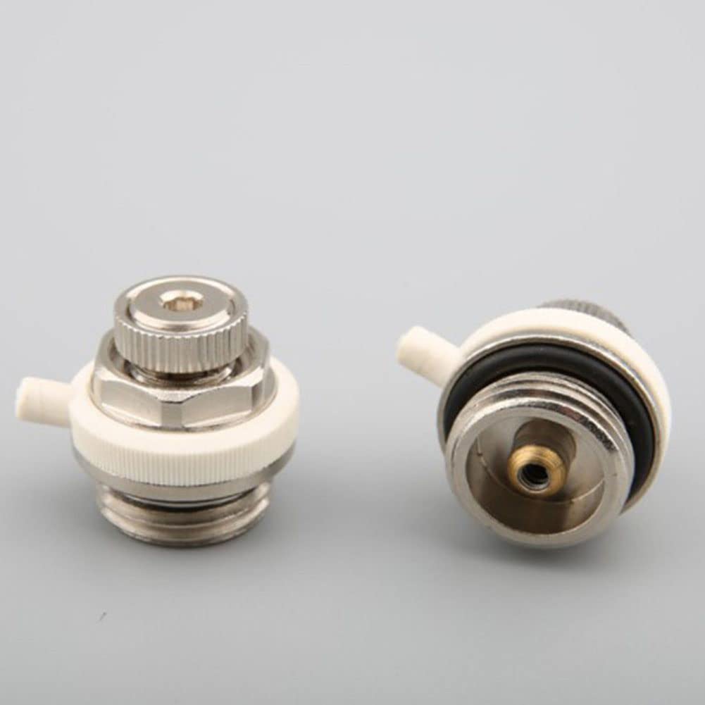 URPIZY 1/2 for BSP Automatic Air Vent Auto Cut-Off Self Bleeding Radiator Valve,Automatic Bleed Valve for Radiators, Automatic Bleed Valve for Heating (2PCS)