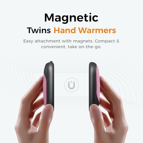 OCOOPA Magnetic Hand Warmers Rechargeable 2 Pack, AI Electric Handwarmers, Fast Heating, 3-Settings, UL Certified, Portable Heater, Gloves Fitting, Travel Essentials, Gifts Women Men, UT3 Lite
