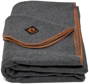 Arcturus Military Wool Blanket - Warm, Thick, Washable - Great for Outdoors, Camping, Stadium Blanket, Picnics, Travel - Car & Bushcraft Survival Kits, Large 64in x 88in 4.5 lb