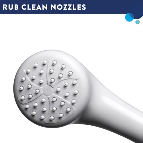 Croydex Secura Shower Head and Hose - Easy Install Push On Shower Attachment for Bath Taps with 1750mm Hose Length, Straps to Secure, Rub Clean Nozzles and Compatible with Low or High Pressure Systems