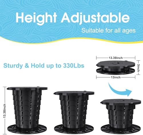 Upgrade Retractable Portable Toilet, Camping Toilet with 8 Gallon Bags for Adults Kids, Height Adjustable Foldable Travel Toilets Portable Potty, Perfect for Outdoor Emergency Use