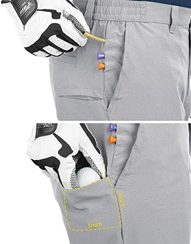 33,000ft Men's Golf Shorts 9" Dry Fit Stretch Golf Short UPF 50+ Lightweight Flat Front Golf Shorts with Pockets