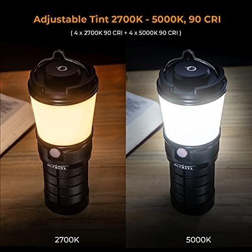Sofirn BLF LT1 Camping Lantern Rechargeable, Led Lantern with 8X LH351D LED, 24 Hours Runtime in Medium Mode, Perfect Lantern Flashlight for Camping, Power Outages, Hiking, Fishing