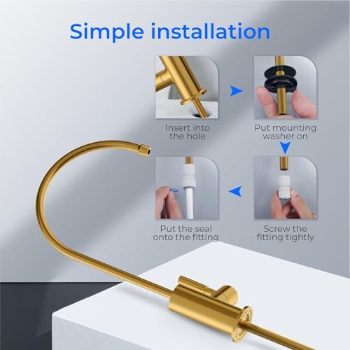 Waterdrop Reverse Osmosis Drinking Water Faucet Stainless Steel, Lead-Free๏ผGold