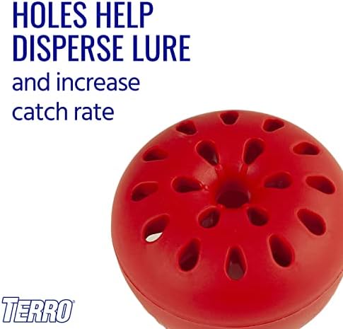 Terro Fruit Fly Traps for Indoors (6 Pack) + 270 Days of Lure Supply