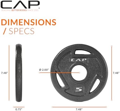 CAP Barbell 2-Inch Olympic Grip Weight Plate | Multiple Options