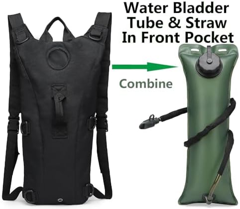 ATBP Tactical Water Hydration Pack Military 3L Water Bladder Carrier Backpack Leakproof for Running Jogging Cycling Hiking