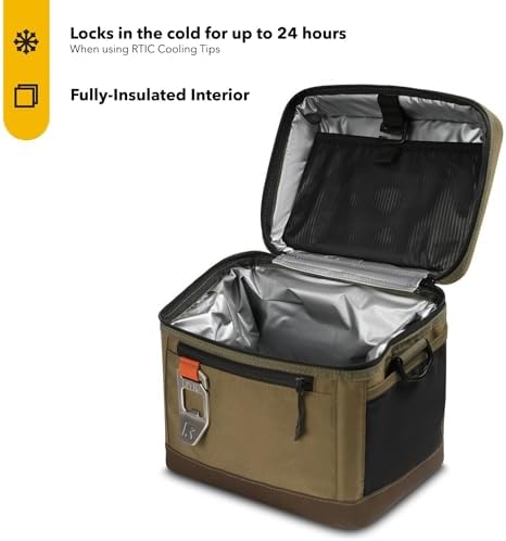RTIC 8 Can Everyday Cooler, Soft Sided Portable Insulated Cooling for Lunch, Beach, Drink, Beverage, Travel, Camping, Picnic, for Men and Women